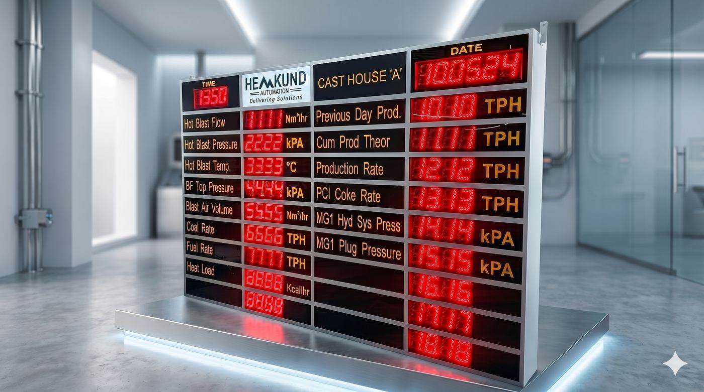 Cast House Process Parameter Display