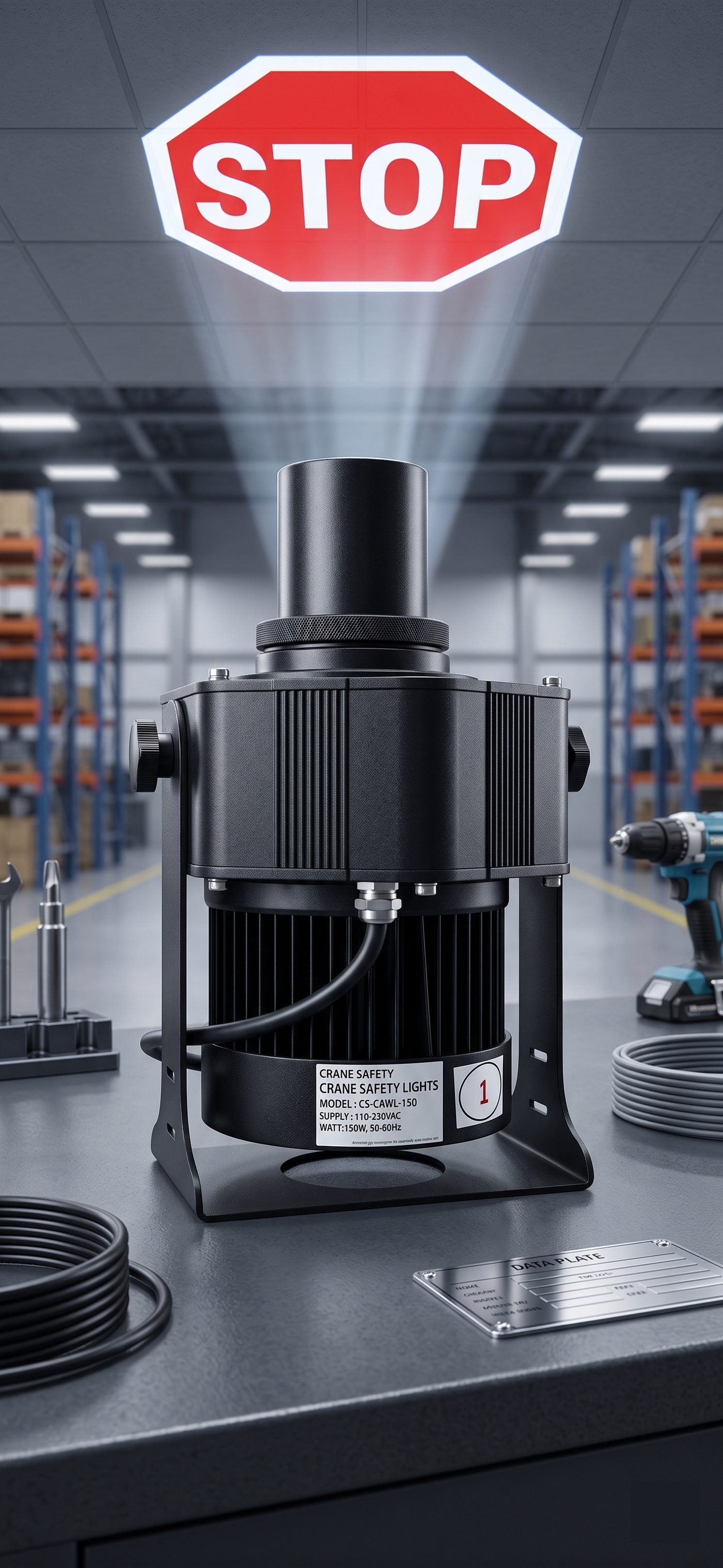 Crane Safety Light Projector — Hemkund Automation